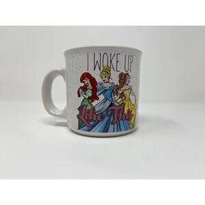 Disney Princess Mug " I WOKE UP LIKE THIS" Ariel Belle Cinderella NEW